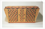 Eastern Woodlands geometric basket by American School