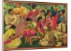 Mexican village scene by Mexican School