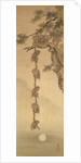 Monkeys reaching for the Moon, Edo Period by School Japanese