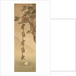 Monkeys reaching for the Moon, Edo Period by School Japanese