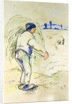 Peasants haymaking, c.1884 by Camille Pissarro