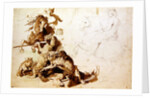 Sketch for a Wolf Hunt by Peter Paul Rubens
