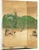 Shogun touring in spring, Edo Period by School Japanese