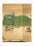 Shogun touring in spring, Edo Period by School Japanese
