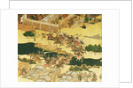 The Battle of Hogen from a screen, Momayama Period by School Japanese