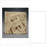 Plaque depicting a lion attacking a bull, from Iraq, c.2000 BC by Sumerian Sumerian