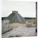 El Castillo, view from the Temple of Warriors, showing Chacmool by Mayan Mayan