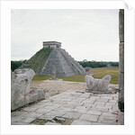 El Castillo, view from the Temple of Warriors, showing Chacmool by Mayan Mayan