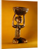 Stoolwith a kneeling female caryatid, Democratic Republic of the Congo by African School