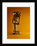 Stool with a kneeling female caryatid, Democratice Rupublic of the Congo by African School