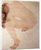 Seated nude bending over by Auguste Rodin