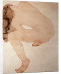 Seated nude bending over by Auguste Rodin