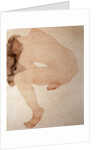 Seated nude bending over by Auguste Rodin