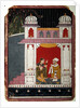 Heroine and her lover in a pavilion, c.1640-50 by Indian School