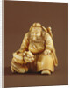 Netsuke in the form of a demon queller and a small demon, Meiji Period by Tokoku Tokoku
