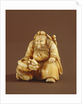 Netsuke in the form of a demon queller and a small demon, Meiji Period by Tokoku Tokoku