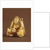Netsuke in the form of a demon queller and a small demon, Meiji Period by Tokoku Tokoku