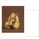 Netsuke in the form of a demon queller and a small demon, Meiji Period by Tokoku Tokoku