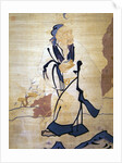 Detail of an immortal holding a peach by Ming Dynasty Chinese School