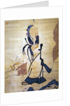 Detail of an immortal holding a peach by Ming Dynasty Chinese School