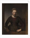 Young Woman at an Open Half-Door, 1645 by Rembrandt Harmensz. van Rijn