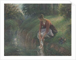 Woman Bathing Her Feet in a Brook, 1894-95 by Camille Pissarro