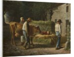 Peasants Bringing Home a Calf Born in the Fields, 1864 by Jean-Francois Millet