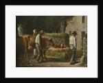 Peasants Bringing Home a Calf Born in the Fields, 1864 by Jean-Francois Millet