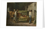 Peasants Bringing Home a Calf Born in the Fields, 1864 by Jean-Francois Millet