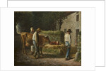 Peasants Bringing Home a Calf Born in the Fields, 1864 by Jean-Francois Millet