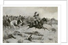 Rushing Red Lodges Passed through the Line, c.1900 by Frederic Remington