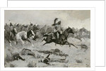 Rushing Red Lodges Passed through the Line, c.1900 by Frederic Remington