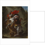 Arab Horseman Attacked by a Lion, 1849-50 by Ferdinand Victor Eugene Delacroix