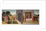 Susanna and the Elders in the Garden, and the Trial of Susanna before the Elders, c.1500 by Master of Apollo and Daphne