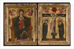 Diptych with the Virgin and Child Enthroned and the Crucifixion, 1275-80 by Levantine School