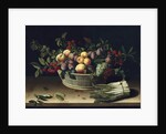 Still life with a basket of fruit and a bunch of asparagus, 1630 by Louise Moillon