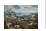 Landscape with the Penitent Saint Jerome, 1530-40 by School Antwerp