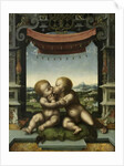 The Infants Christ and Saint John the Baptist Embracing, 1520-25 by Joos van Cleve