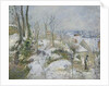 Rabbit Warren at Pontoise, Snow, 1879 by Camille Pissarro