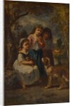 Three Little Girls, c.1870 by Narcisse Virgile Diaz de la Pena