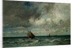 Barks Fleeing Before the Storm, 187075 by Jules Dupre