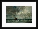 Barks Fleeing Before the Storm, 187075 by Jules Dupre