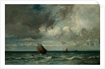 Barks Fleeing Before the Storm, 187075 by Jules Dupre