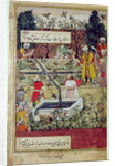 Emperor Babur surveying the establishment of a Garden in Kabul, c.1600 by J. Dorman