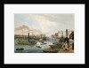 A View of London Bridge and the Custom House, with the Margate Steam Yachts, pub. 1820 by Colnaghi & Co. by Robert the Elder & Younger Havell