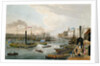 A View of London Bridge and the Custom House, with the Margate Steam Yachts, pub. 1820 by Colnaghi & Co. by Robert the Elder & Younger Havell