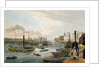 A View of London Bridge and the Custom House, with the Margate Steam Yachts, pub. 1820 by Colnaghi & Co. by Robert the Elder & Younger Havell