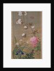 Peony, iris, cherry blossom and a butterfly, 1828 by Abe Kan Torin