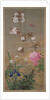 Peony, iris, cherry blossom and a butterfly, 1828 by Abe Kan Torin