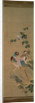 Pheasant, bullfinch, flowers and rock, c.1800 by Ariwara Baikei
